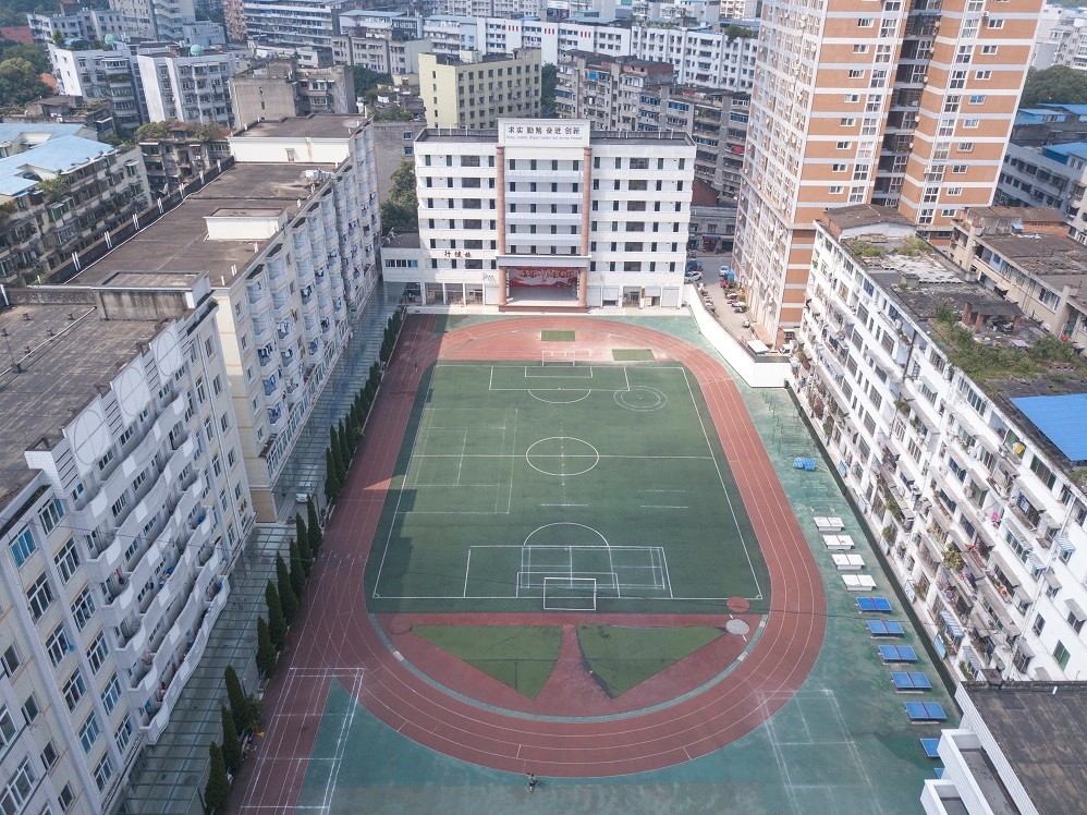 阳安中学升旗仪式